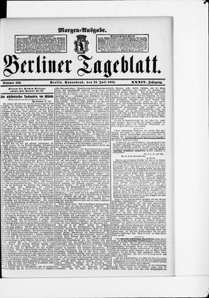 Berliner Tageblatt und Handels-Zeitung vom 22.07.1905