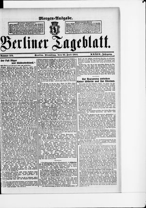 Berliner Tageblatt und Handels-Zeitung vom 25.07.1905