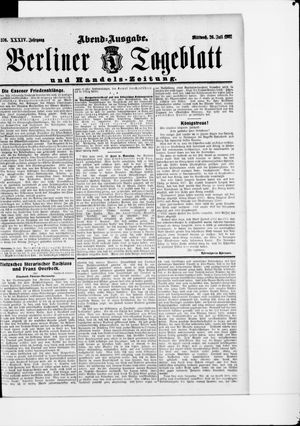 Berliner Tageblatt und Handels-Zeitung vom 26.07.1905