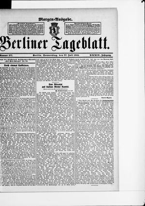 Berliner Tageblatt und Handels-Zeitung vom 27.07.1905