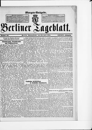 Berliner Tageblatt und Handels-Zeitung on Jul 29, 1905