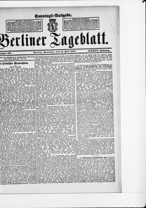 Berliner Tageblatt und Handels-Zeitung on Jul 30, 1905