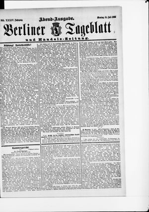 Berliner Tageblatt und Handels-Zeitung on Jul 31, 1905