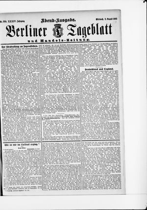Berliner Tageblatt und Handels-Zeitung vom 02.08.1905