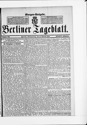 Berliner Tageblatt und Handels-Zeitung vom 03.08.1905