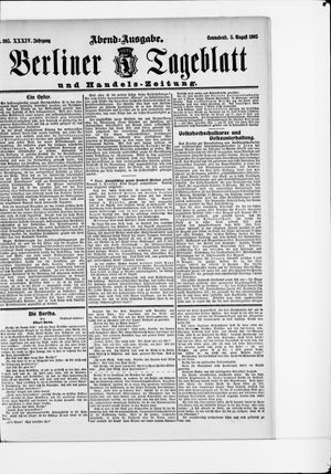 Berliner Tageblatt und Handels-Zeitung vom 05.08.1905