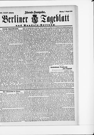 Berliner Tageblatt und Handels-Zeitung on Aug 7, 1905