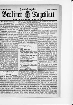 Berliner Tageblatt und Handels-Zeitung vom 08.08.1905