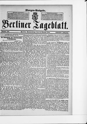 Berliner Tageblatt und Handels-Zeitung vom 10.08.1905