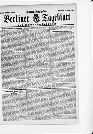 Berliner Tageblatt und Handels-Zeitung on Aug 10, 1905