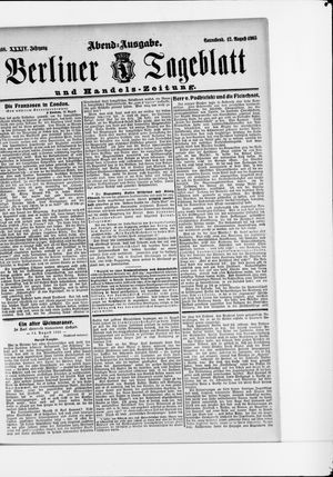 Berliner Tageblatt und Handels-Zeitung vom 12.08.1905