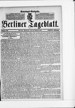 Berliner Tageblatt und Handels-Zeitung vom 13.08.1905