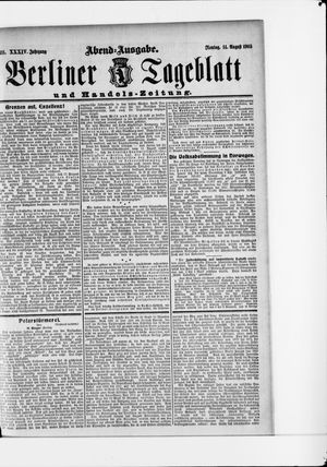 Berliner Tageblatt und Handels-Zeitung vom 14.08.1905