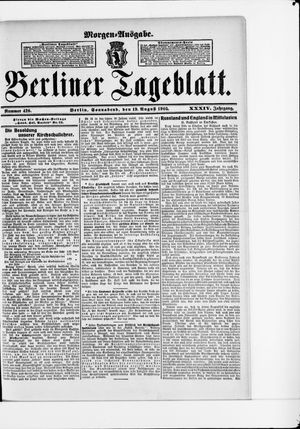 Berliner Tageblatt und Handels-Zeitung vom 19.08.1905