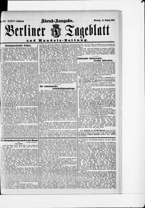 Berliner Tageblatt und Handels-Zeitung vom 21.08.1905