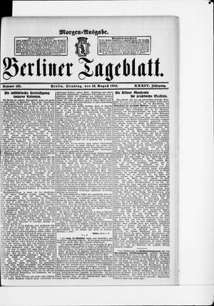 Berliner Tageblatt und Handels-Zeitung vom 22.08.1905