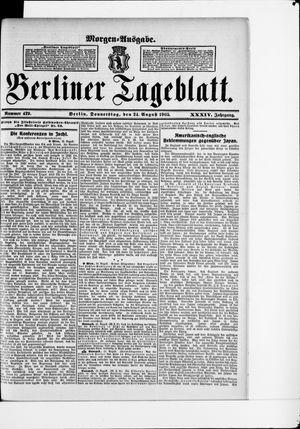 Berliner Tageblatt und Handels-Zeitung vom 24.08.1905