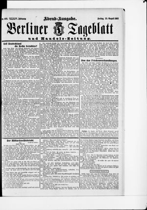 Berliner Tageblatt und Handels-Zeitung vom 25.08.1905
