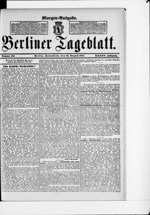 Berliner Tageblatt und Handels-Zeitung vom 26.08.1905