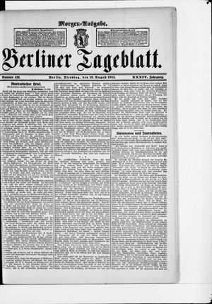 Berliner Tageblatt und Handels-Zeitung vom 29.08.1905