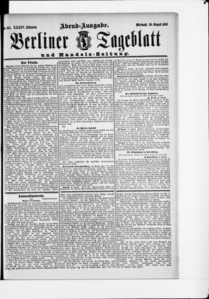 Berliner Tageblatt und Handels-Zeitung vom 30.08.1905