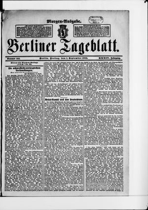 Berliner Tageblatt und Handels-Zeitung vom 01.09.1905