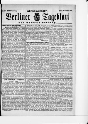 Berliner Tageblatt und Handels-Zeitung vom 01.09.1905