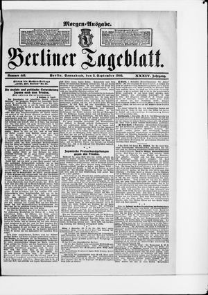 Berliner Tageblatt und Handels-Zeitung vom 02.09.1905