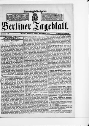 Berliner Tageblatt und Handels-Zeitung vom 03.09.1905
