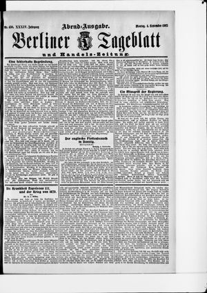 Berliner Tageblatt und Handels-Zeitung on Sep 4, 1905