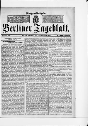 Berliner Tageblatt und Handels-Zeitung vom 08.09.1905
