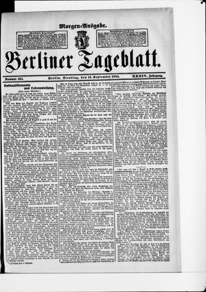 Berliner Tageblatt und Handels-Zeitung vom 12.09.1905