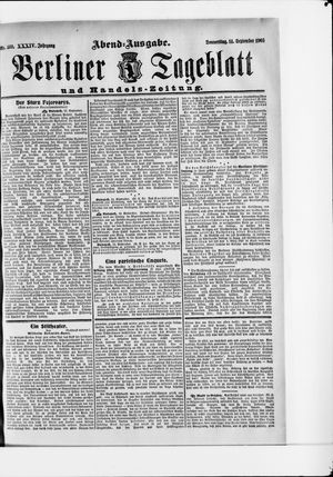 Berliner Tageblatt und Handels-Zeitung on Sep 14, 1905
