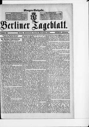 Berliner Tageblatt und Handels-Zeitung vom 23.09.1905