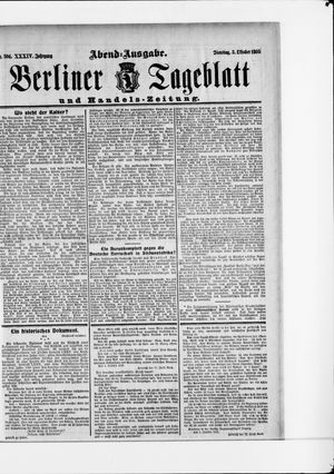 Berliner Tageblatt und Handels-Zeitung vom 03.10.1905
