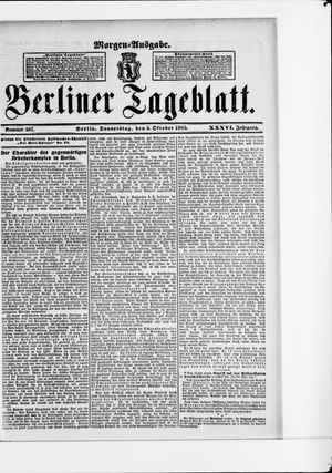 Berliner Tageblatt und Handels-Zeitung vom 05.10.1905