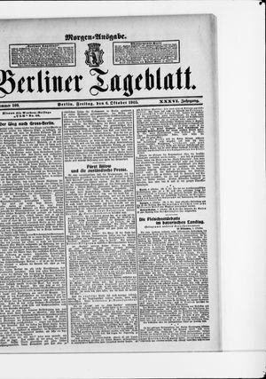 Berliner Tageblatt und Handels-Zeitung on Oct 6, 1905