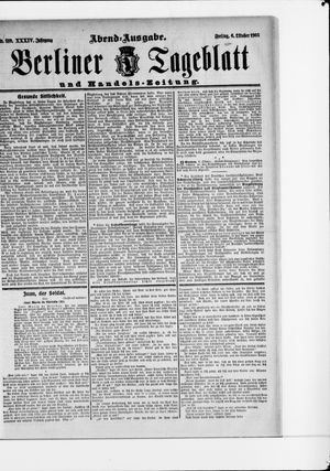 Berliner Tageblatt und Handels-Zeitung on Oct 6, 1905