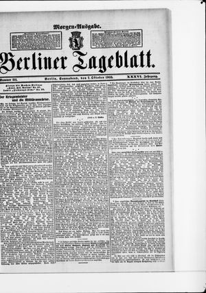 Berliner Tageblatt und Handels-Zeitung vom 07.10.1905
