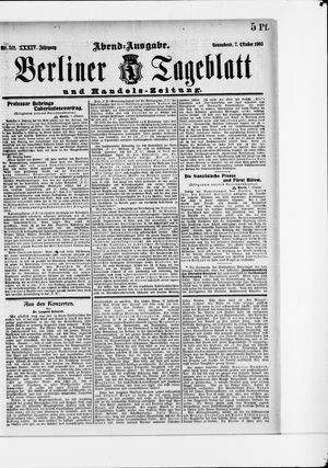 Berliner Tageblatt und Handels-Zeitung vom 07.10.1905