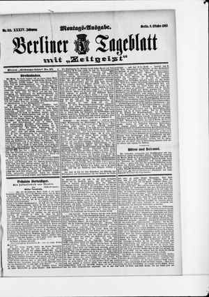 Berliner Tageblatt und Handels-Zeitung vom 09.10.1905