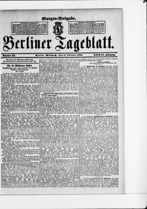Berliner Tageblatt und Handels-Zeitung on Oct 11, 1905