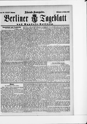 Berliner Tageblatt und Handels-Zeitung vom 11.10.1905