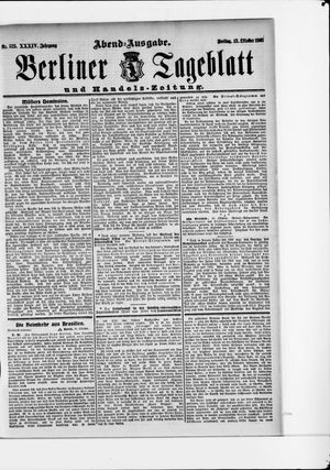 Berliner Tageblatt und Handels-Zeitung vom 13.10.1905