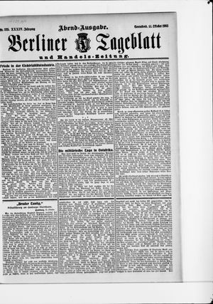 Berliner Tageblatt und Handels-Zeitung vom 14.10.1905