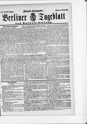 Berliner Tageblatt und Handels-Zeitung vom 16.10.1905