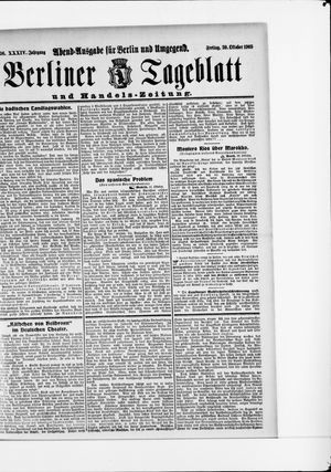 Berliner Tageblatt und Handels-Zeitung vom 20.10.1905