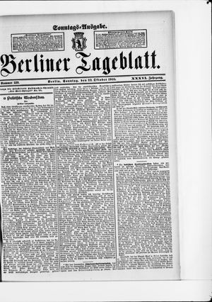 Berliner Tageblatt und Handels-Zeitung vom 22.10.1905