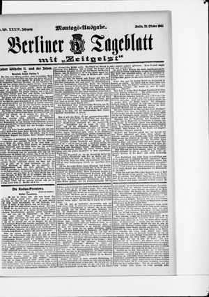 Berliner Tageblatt und Handels-Zeitung vom 23.10.1905