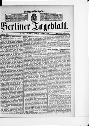 Berliner Tageblatt und Handels-Zeitung vom 24.10.1905